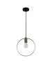 KQ 9016-1P HOOP PENDANT BLACK & BRUSHED BRASS HOMELIGHTING 77-8174