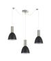 SE21-NM-4-NM3-MS2 ADEPT TUBE Nickel Matt Pendant Black Metal Shade+ HOMELIGHTING 77-8458