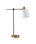 SE21-GM-36-SH1 ADEPT TABLE LAMP Gold Matt and Black Metal Table Lamp White Shade+ HOMELIGHTING 77-8876