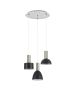 SE21-NM-4-3BL-MS123 ADEPT FLEX Nickel Matt Pendant Black Metal Shade+ HOMELIGHTING 77-8925