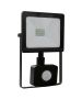 BLACK SENSOR LED SMD FLOOD LUMINAIRE IP66 10W 3000K 800Lm 230V RA80 ACA Q1030S