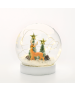 "GLASS SNOW BALL DEER", 10 MINI WW LED ΛΑΜΠ. ΜΠΑΤ. (2XAAA) IP20 Φ12CM ACA X07101131