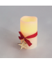 "RED RIBBON WAX CANDLE", 1  LED ΛΑΜΠ. ΜΠΑΤ. (2xAA), WW,IP20, φ7.5x12.5cm ACA X0711117