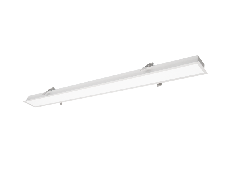 Γραμμικό Φωτιστικό Χωνευτό 220-240V with Trim On-Off Led 30w 4000K 2800lm L90 cm Αλουμίνιο Λευκό Viokef Station 3911-0313-4-W-N