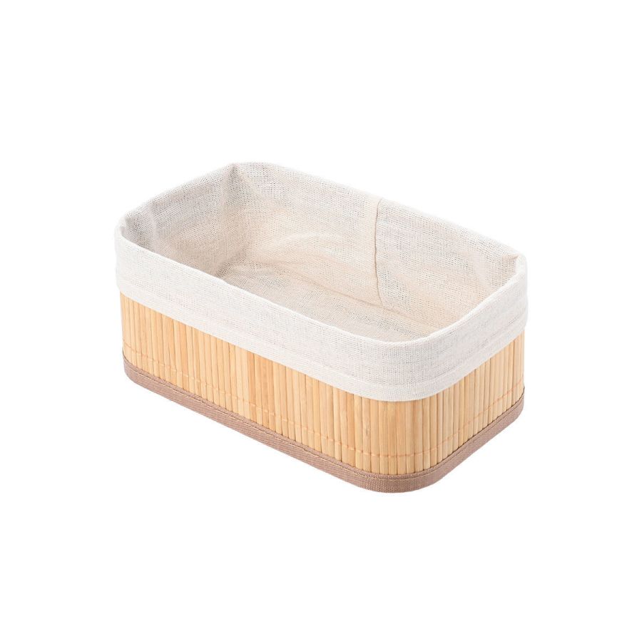 Καλάθι Οργάνωσης με Επένδυση 24,5x10cm Estia Home Art Bamboo Essentials 02-19655