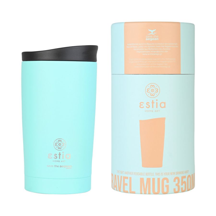 Θερμός 350ml Travel Mug Save the Aegean Bermouda Green Estia Home Art 01-20385