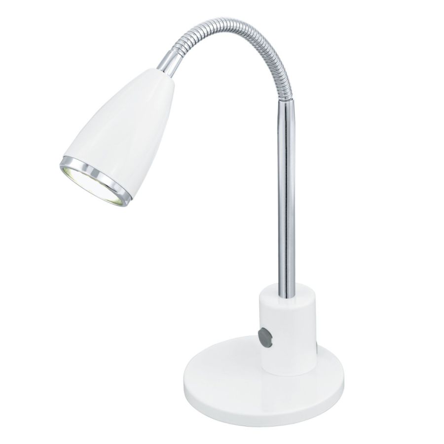 Φωτιστικό Γραφείου Λευκό-Χρωμέ Ø12,5xH32 cm 1xGU10 2,8w Warm White 250lm 220-240V,50/60Hz Eglo Fox 92872