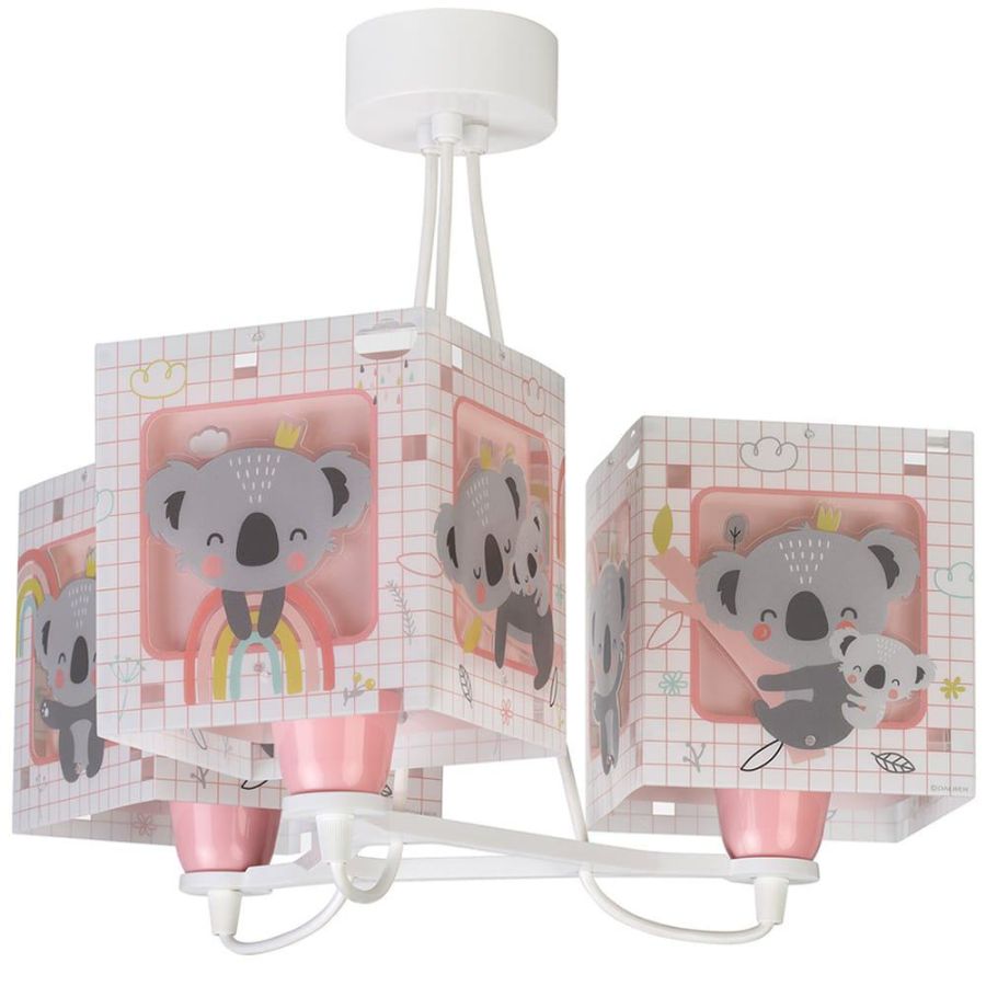 Koala Pink κρεμαστό τρίφωτο οροφής (63267[S]) Ango