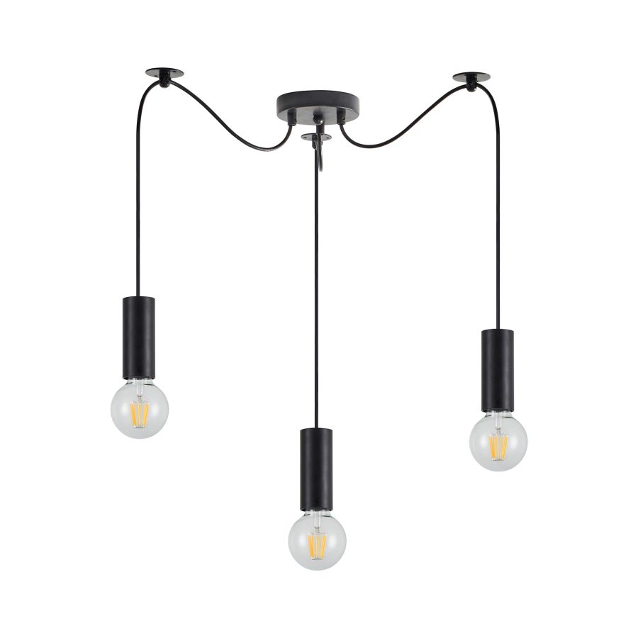 SE21-BL-4-BL3 ADEPT TUBE Black Pendant+ HOMELIGHTING 77-8478