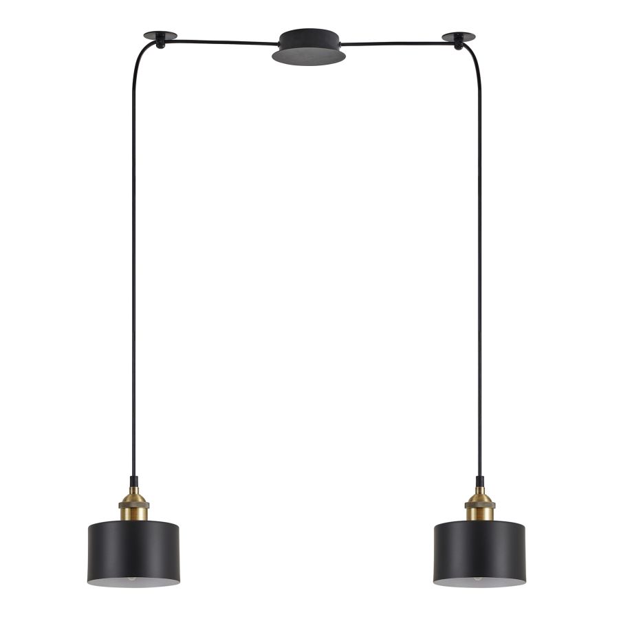 SE21-BR-10-BL2-MS1 MAGNUM BRONZE Black Metal Shade Pendant+ HOMELIGHTING 77-8763