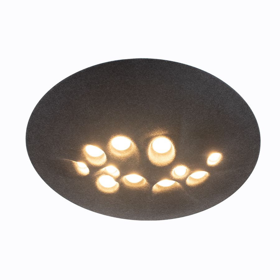 Φωτιστικό Οροφής Μαύρο D70xH10,5cm Led 3000K 22w 1350lm Sun Light SELENE-R-BK