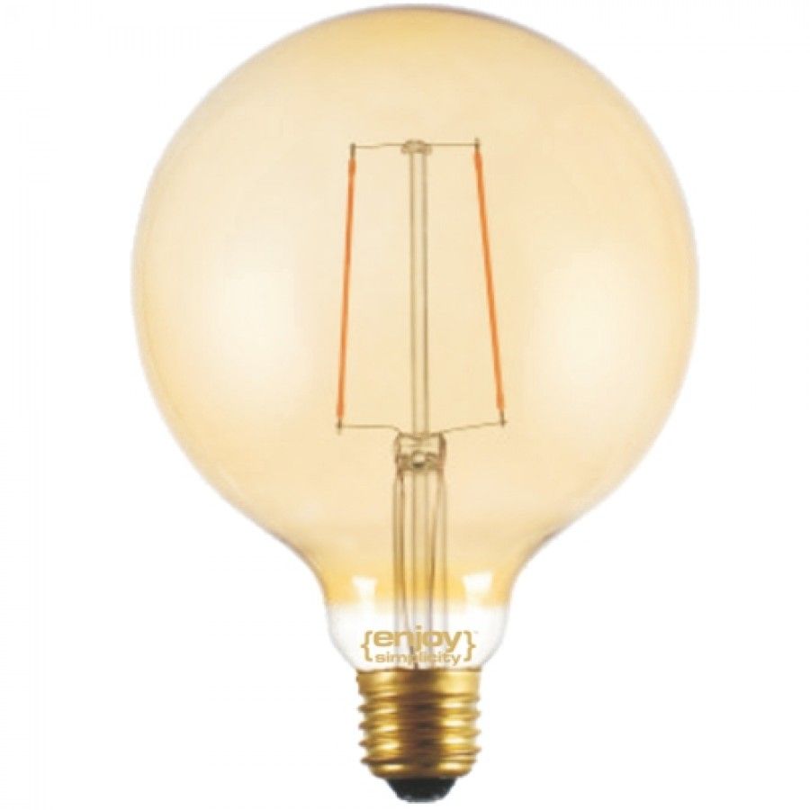 Λαμπτήρας Led Filament Amber Dimmable G95-4 E27  2,5w 2000K 200lm Ø95xH135mm Enjoy EL822113