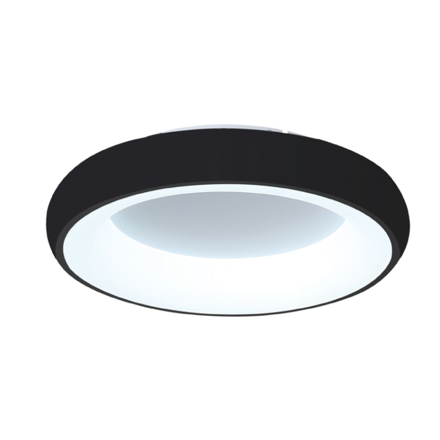 InLight Πλαφονιέρα οροφής LED 110W 3CCT από μαύρο και λευκό ακρυλικό D:60W 42020-Α-Black