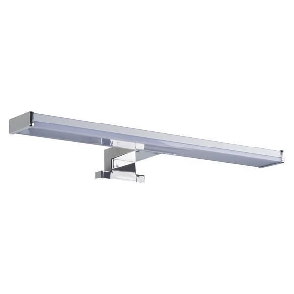 Φωτιστικό Μπάνιου L40xW10,6cm Led 8w 3000K6 640lm 230V IP20 Νίκελ-Λευκό Eurolamp 145-21506