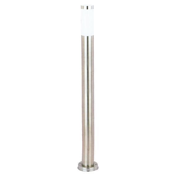 Κολωνάκι Δαπέδου Inox IP44 Ø13,1xH80cm 1xE27 max 12w 220-240V 50/60Hz Αλουμίνιο-Γυαλί Eurolamp "XIOS" 154-56023