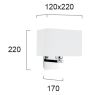 Απλίκα W220x120xH220mm 1xE27 Λευκή Toby Viokef 4057700