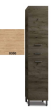 Στήλη με πόδια  Π35xΥ177xΒ32 εκ. MDF Μελαμίνη Grey-Craft Ντουλάπι-Συρτάρι- Καλάθι Απλύτων Savvopoulos Eco Extras 925520-8002