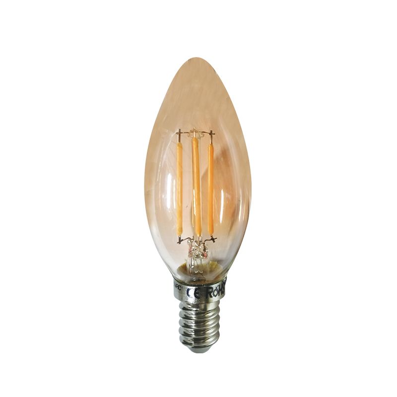 LED CANDLE AMBER STEP DIM E14 230V 5W 2700K 300° 400LM RA80 ACA DECO5WWAMSD