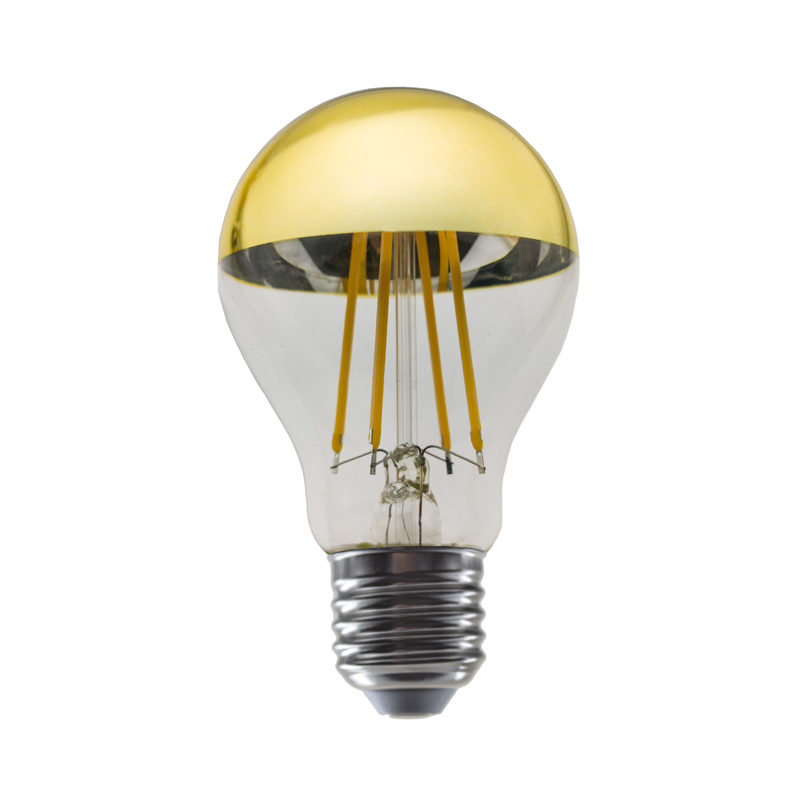 LED FILAMENT E27 DIM A60 GOLD 8W 2700K 230V AC 900LM RA80 ACA ELIOR8WWDIMG