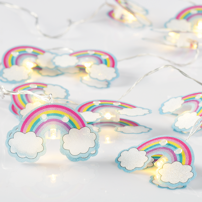 "PLASTIC RAINBOW", 10 LED ΛΑΜΠΑΚΙΑ ΣΕ ΣΕΙΡΑ ΜΕ ΜΠΑΤΑΡΙΕΣ (2xAA), WW, IP20, 135+30cm, ΔΙΑΦΑΝ ACA F04101103