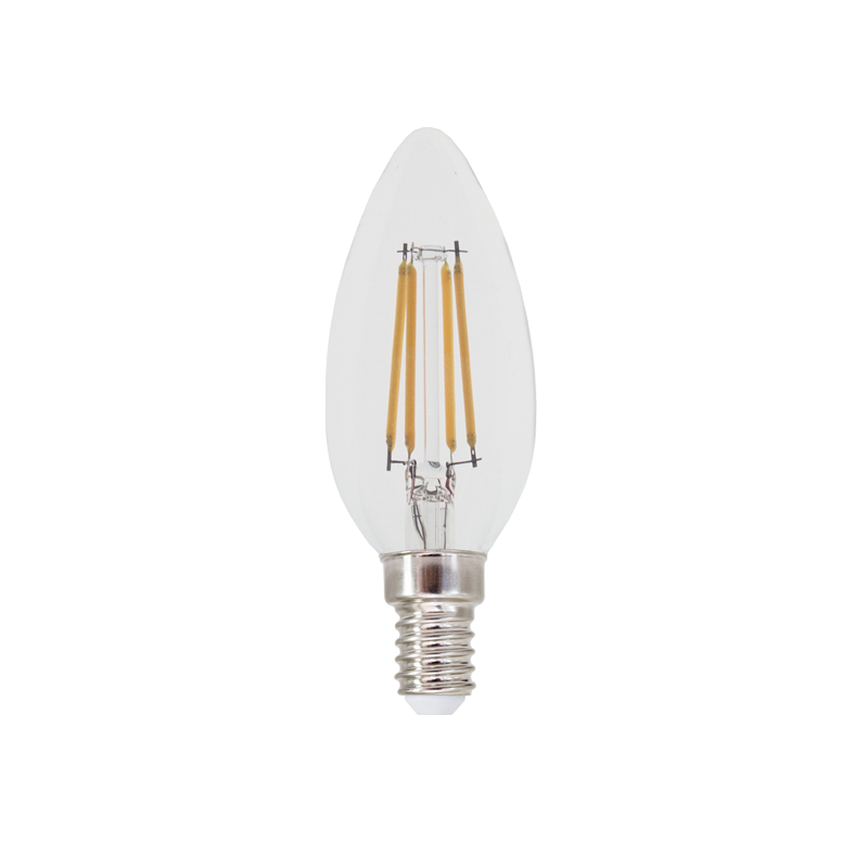 LED FILAMENT E14 C35 4W 4000K 230V AC 490LM RA80 ACA FLAM4NW