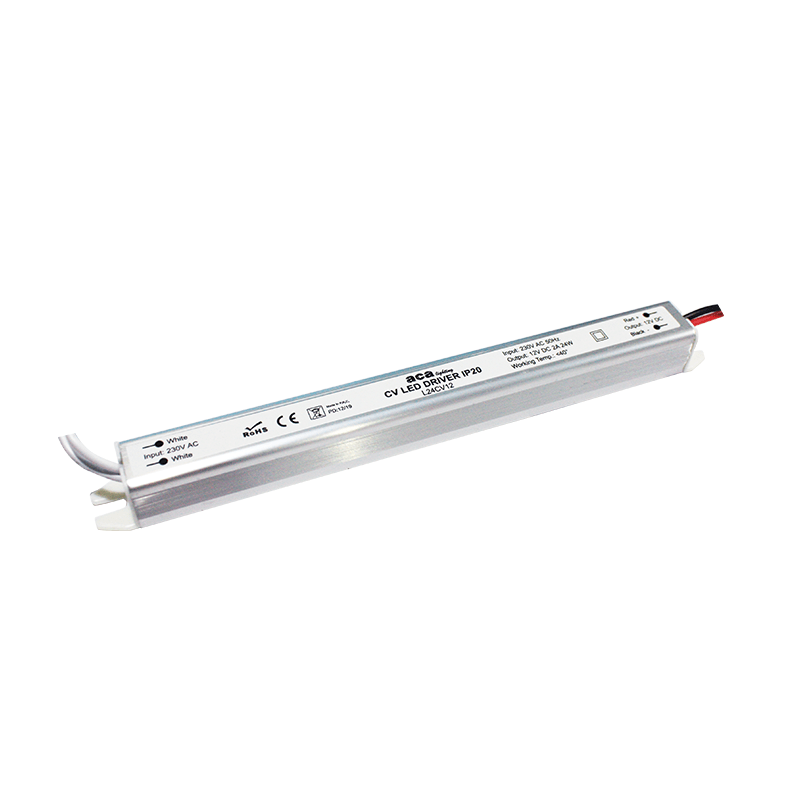 LINEAR METAL CV LED DRIVER 24W 230V AC-12V DC 2A IP20 WITH CABLES ACA L24CV12