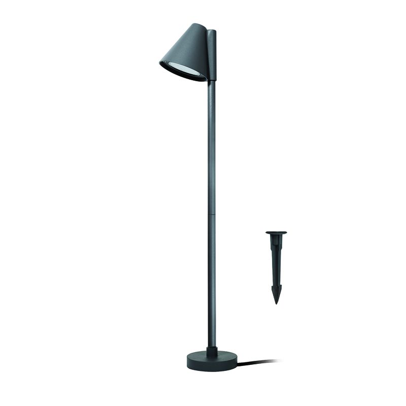 GU10 POST LUMINAIRE 230V AC DARK GREY IP65 MAX.20W WITH SPIKE AND BASE ACA LG2134G-600