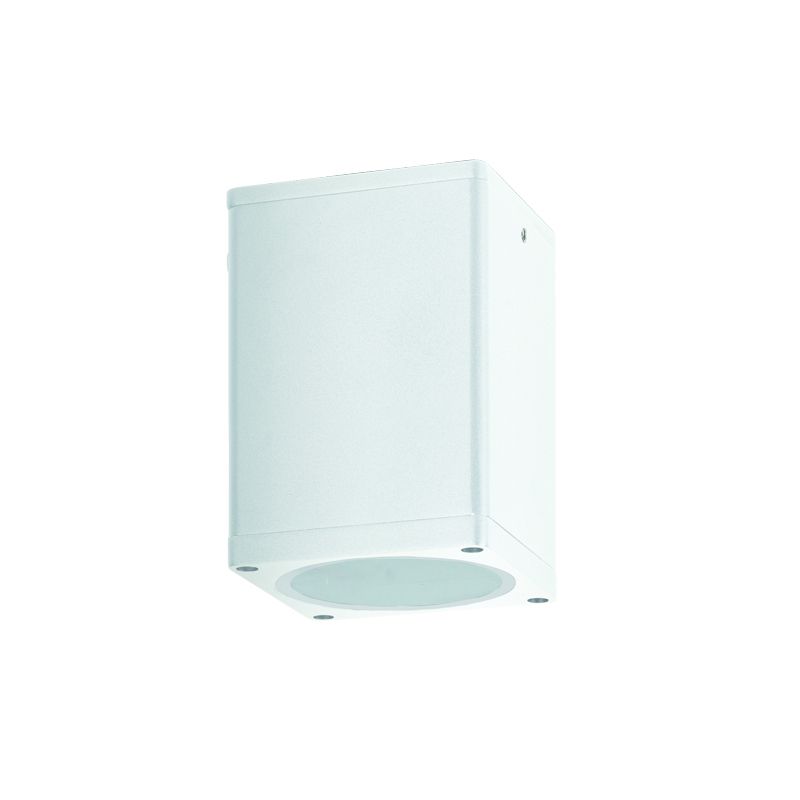 E27 PAR30 SQUARE  CEILING LUMINAIRE 230V AC MATT WHITE IP65 MAX.35W ACA LG2402E27W