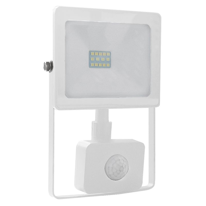 WHITE SENSOR LED SMD FLOOD LUMINAIRE IP66 10W 3000K 800Lm 230V RA80 ACA Q1030WS