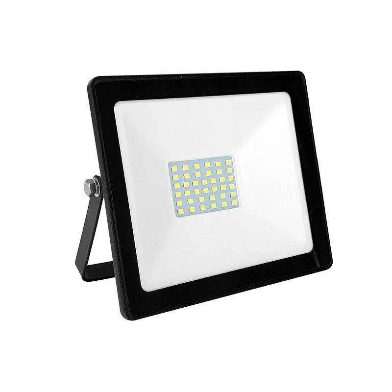 BLACK LED SMD FLOOD LUMINAIRE IP66 30W 4000K 2550Lm 230V RA80 ACA Q3040