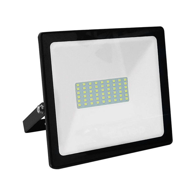 BLACK LED SMD FLOOD LUMINAIRE IP66 50W 6000K 4500Lm 230V RA80 ACA Q5060