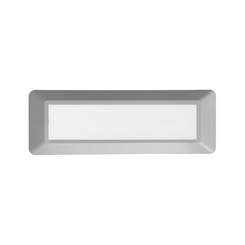 LED WALL RECTANGLE LUMINAIRE GREY 230V AC IP65 4W 3000K 290LM RA80 ACA SLIM31N