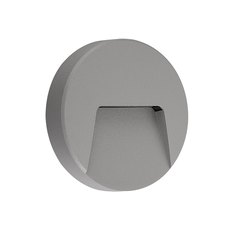 LED WALL ROUND LUMINAIRE GREY 230V AC IP65 3W 3000K 200LM RA80 ACA SLIM41