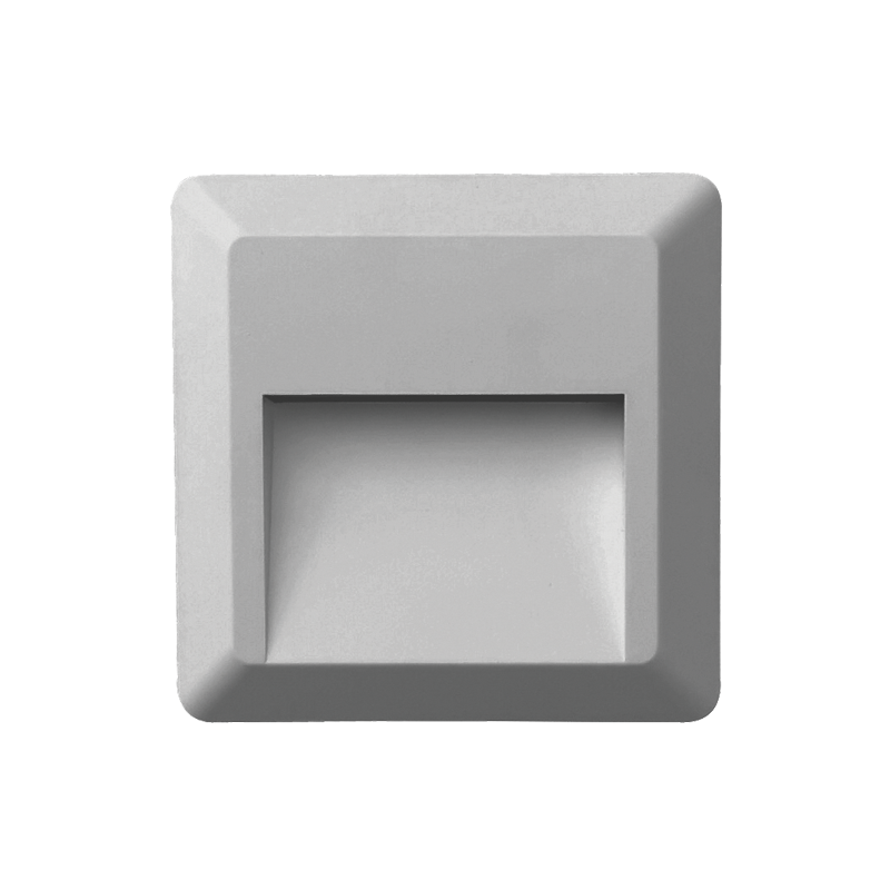 LED WALL SQUARE LUMINAIRE GREY 230V AC IP65 1.5W 3000K 100LM RA80 ACA SLIM52N