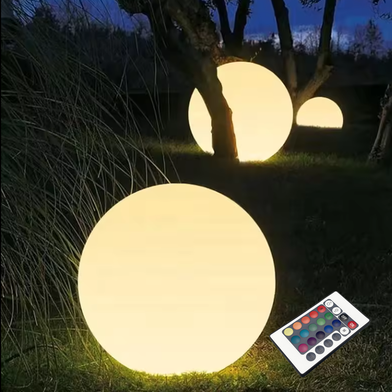 ΗΛΙΑΚΗ/ΕΠΑΝΑΦΟΡΤΙΖΟΜΕΝΗ RGBW LED ΜΠΑΛΑ D25cm IP54 LiFePO4 1800mAh ACA SOLB25RGBW