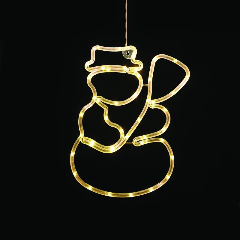 "PLASTIC SNOWMAN" 44 LED ΛΑΜΠΑΚΙΑ WW ΜΠΑΤ. (3ΧΑΑ)/USB, IP20, 24.4*0.7*35.7 ACA X04441304