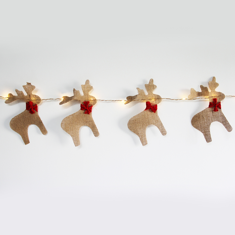 "HESSIAN REINDEER ", 20 MINI LED WW Λ/ΚΙΑ ΑΣΗΜΙ ΧΑΛK. ΜΠ/ΡΙΕΣ (3xAA), IP20, 180+30cm, ΔΙΑΦ. ΚΑΛ. Τ ACA X05201116