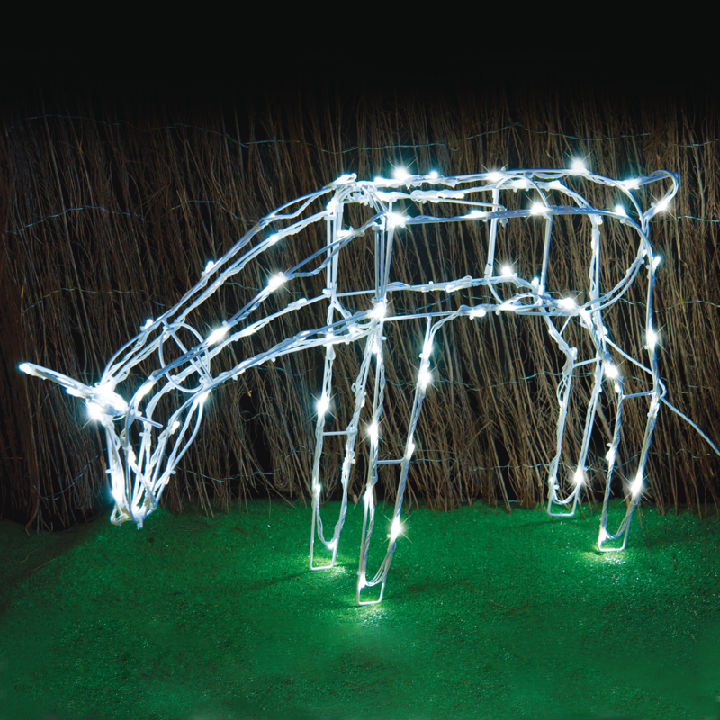 "FEEDING REINDEER" 100 LED ΣΧΕΔ. ΛΑΜΠ ΣΕΙΡΑ CW ΑΝΤ.31VDC & 8 ΠΡΟΓΡ. IP44, 70x14x41cm 5m ΛΕΥΚ ΚΑΛ ACA X0810024242