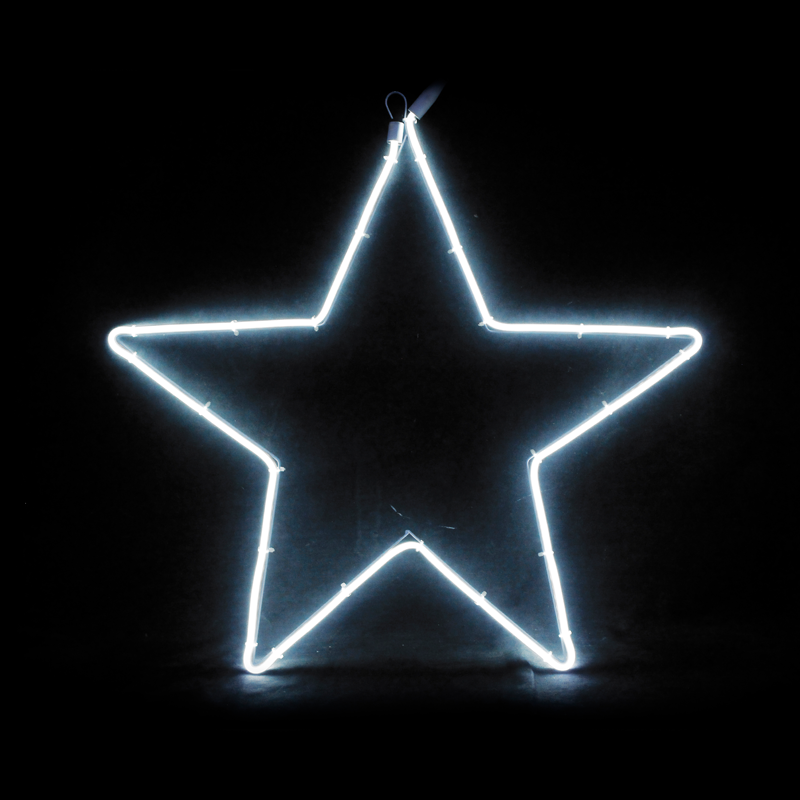 "STAR" 200 NEON LED 2m NEON DOUBLE SMD ΦΩΤ., CW ΣΤΑΘ., IP44, 58X54CM, 1.5m ΚΑΛ. ACA X082002415