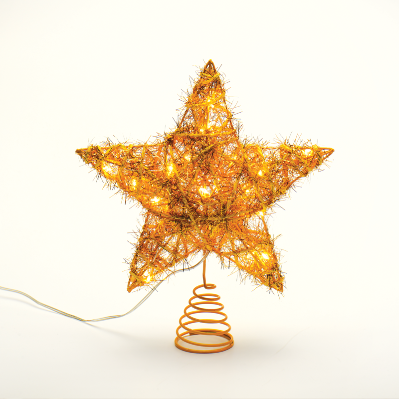 "GOLD CONVEX STAR" 20 MINI WW LED ΛΑΜΠ. ΜΠΑΤ. 3ΧΑΑ,IP20 23x5x20cm ACA X11201121