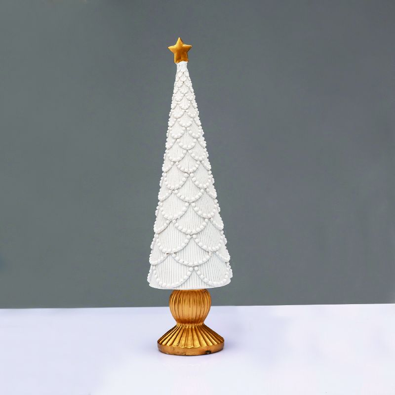 ΔΙΑΚΟΣΜΗΤΙΚΟ ΧΡΙΣΤΟΥΓΕΝΝΙΑΤΙΚΟ ΔΕΝΤΡΟ  RESIN XMAS TREE  ΛΕΥΚΟ 56cm ACA X1556210