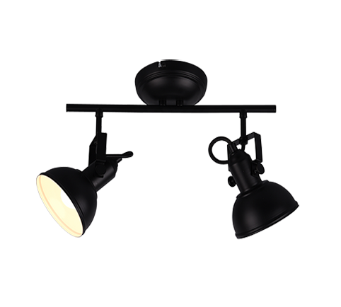 Σποτ Δίφωτη Ράγα 2xE14 Black Mat Trio Lighting Gina R80152032