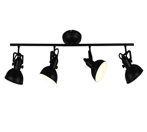 Σποτ Τετράφωτη Ράγα L79cm 4xE14 Black Matt Trio Lighting Gina R80154032