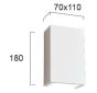 Απλίκα IP20 Κεραμική Επίτοιχη Up-Down 70x110xH180mm Μονόφωτη 1xG9 Viokef Cube 4097100