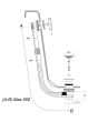 Bαλβίδα Αυτόματη Mπανιέρας  Ορειχάλκινη με γωνιακό ρακόρ αποχέτευση Χρώμα Μπρονζέ Carron  1 1/2" 048-220