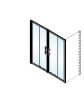 Πόρτα Ντουσιέρας 170 εκ. 2 Σταθερά+ 2 Συρόμενα Προφίλ Χρώμιο, 6 χιλ. Κρύσταλλο Clean Glass, Ύψος 195 εκ. Devon Flow Slider 2+2 SL2F170C-100