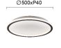 Πλαφονιέρα Led 45w 3000K 3187lm D500xH40mmSandy Black Arla Viokef 4276301