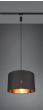  Μοντέρνο Κρεμαστό Φωτιστικό Μονόφωτο Ράγας 40cm 1xE27 Μαύρο Χρώμα Trio Lighting Duoline 73820180