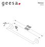 Πετσετοκρεμάστρα Επίτοιχη 60 εκ. Geesa Nemox Black Brushed 6507/60-410