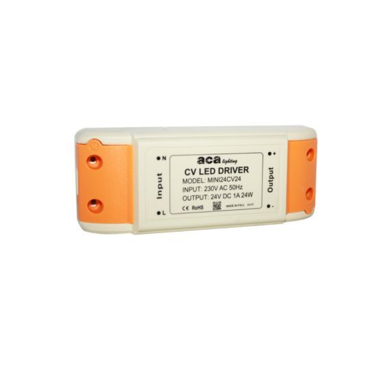 MINI PLASTIC 24W CV LED DRIVER 230V-24V 1A IP20 ACA MINI24CV24